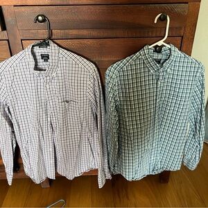 J. Crew Men's Plaid Button Down Shirts Slim Untucked Fit